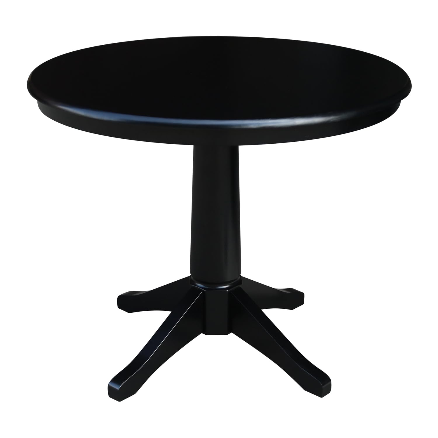 International Concepts 36" Round Top Pedestal Table-28.9" H, Black
