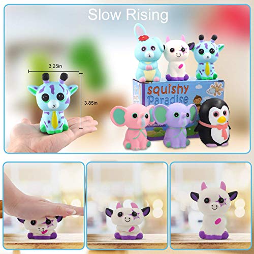Pokonboy Jumbo Squishies Slow Rising, 8 Pack Animal Squishy Toys Cream Scented Squishies Pack Stress Relief Super Soft Squeeze Kawaii Cute Squishy Slow Rising For Kids #TOP3