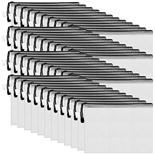 Pochette A5 en maille imperméable et zippée pour protéger vos documents importants - 48 pcs