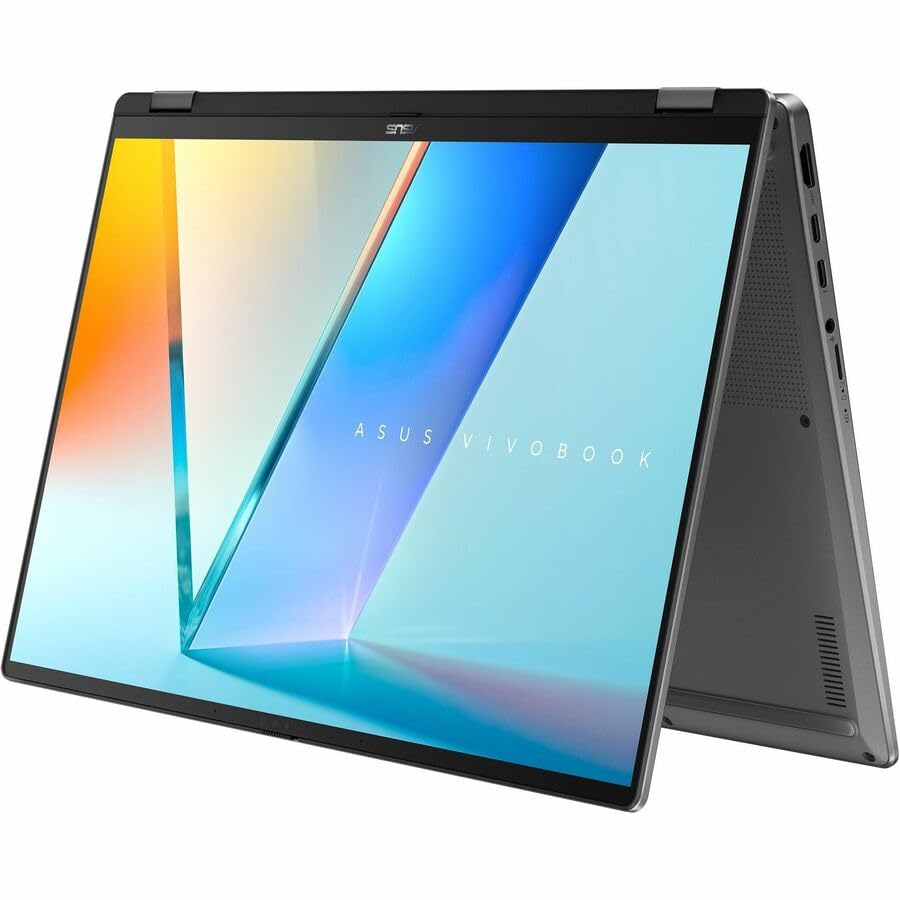 Image of ASUS Vivobook 16 Flip TP3607 TP3607AA-DS79T 16 inch Touchscreen Convertible Copilot+ PC 2 in 1 Notebook - WUXGA - 60 Hz - Intel Core Ultra 7 Series 3 355-32 GB - 1 TB SSD - Matte Gray - Intel Chip - 192