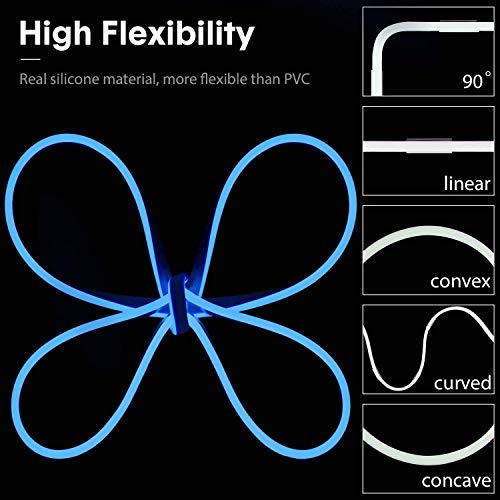 Image of Errol 5 Meter neon Light Strip | Flexible neon Lights for Decoration | Waterproof led Strip Lights | neon Strip Light for Customized Name | Rope Light for Indoor, Outdoor (Blue)