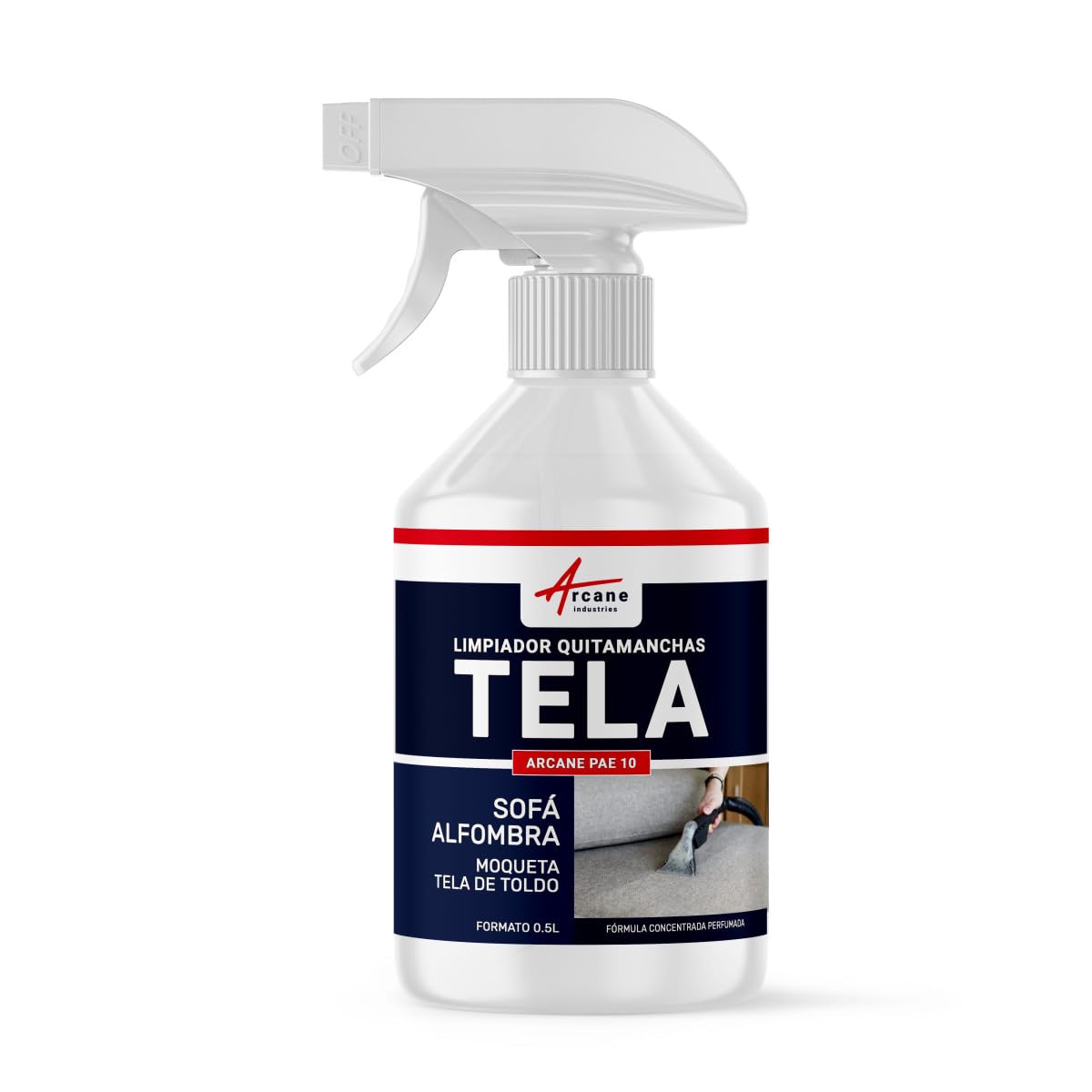 Limpiador para tela de toldo, sombrilla, alfombra - LIMPIADOR DE TELAS Y TEXTILES - 0,5 L - ARCANE INDUSTRIES