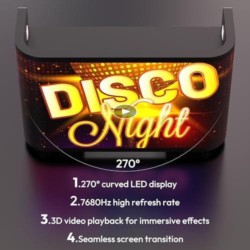 Image of P2.5 Flexible LED Screen Reception Desk, High-Brightness Mobile GOB DJ Table Display with App Control, Replaceable Magnetic Screen Module & Lockable Wheels for Exhibition Reception, Events & Rental