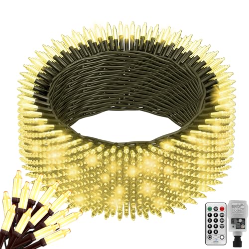 CORST 120M 800LED Long Outdoor Fairy Lights Christmas Tree Lights Plug in,Outside Xmas Fairy Lights for Garden Mains Powered Waterproof with Remote & Timer 8 Modes,10M Lead Wire.