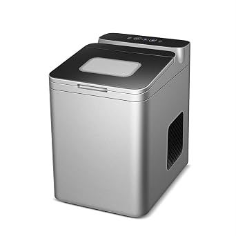 Portable Ice Machine Self-Cleaning, Ice Makers Countertop with Soft Chewable Pellet Ice, 26Lbs/24H,9 Ice Cubes/6 Mins, Pellet Ice Maker for Home Kitchen,Gray
