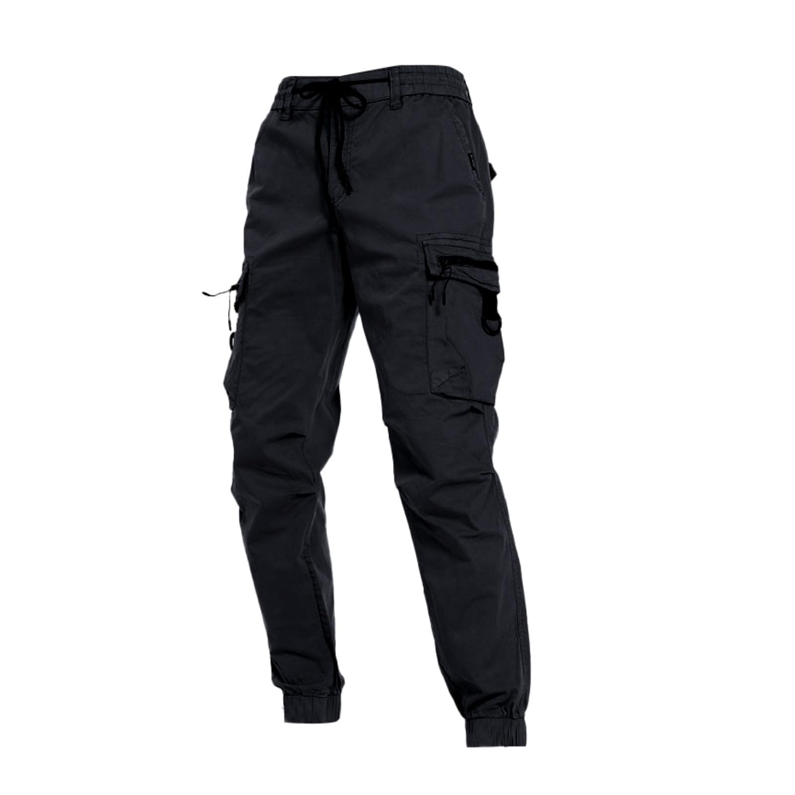 Generisch Pantalones cargo chinos para hombre con bolsillos, pantalones cargo elásticos, pantalones de chándal para hombres con cintura elástica, pantalones cargo de algodón, pantalones cargo