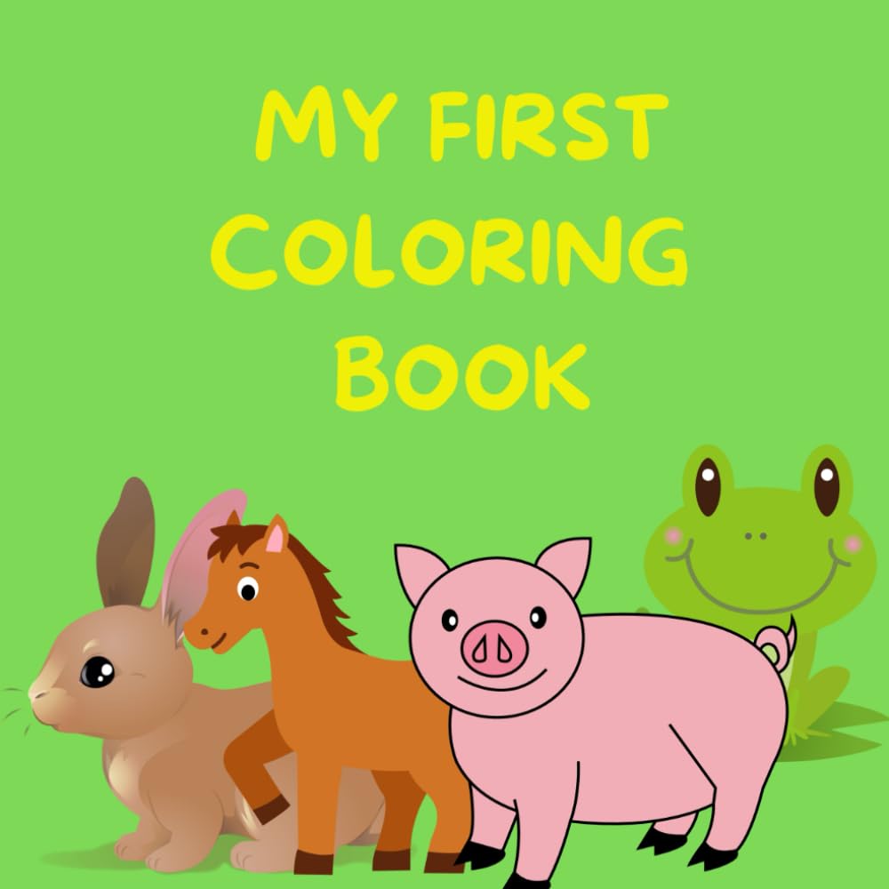 Cute Animals Coloring Book: Educational coloring pages with animals
