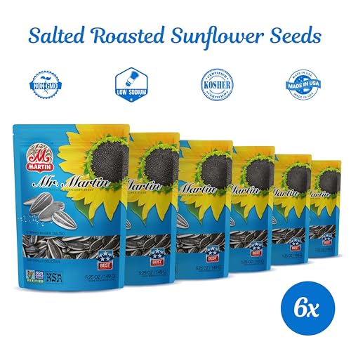 MR. MARTIN Freshly Roasted Salted Sunflower Seeds To Eat–Non-GMO, Crunchy, Kosher, Delicious, Vegan, Keto Friendly Snack – 5.25 Oz, 6 Pack - Thumbnail 3