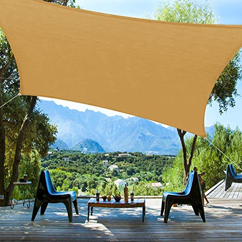 Image of KANAGAWA 8'x12' Sun Shade Sail Sand Curved Rectangle
