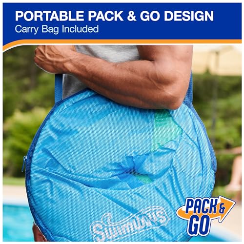 Image of SwimWays Spring Float Recliner, Fast-Inflating Adult Pool Lounger; Ages 15+