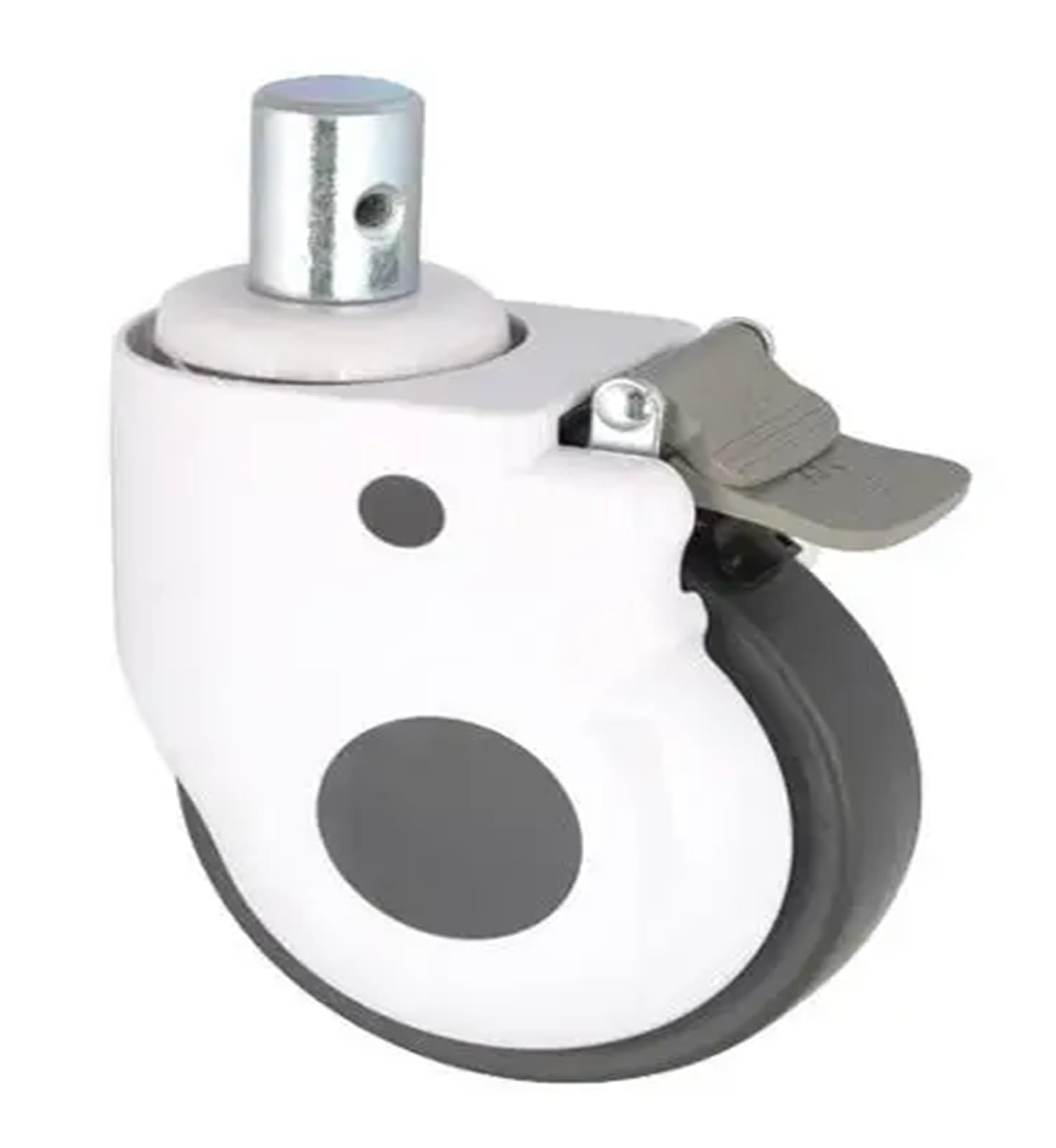 Mxxdmopd Plunger-Braked 1 Pack Of 5-Inch Casters American-Style Equipment Casing With Silent Brakes(Plunger-Braked)