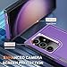 RMOCR Case for Samsung Galaxy S24 Ultra, Full Body Heavy Duty Rugged Shockproof Protective Phone Cover with Lanyard Strap, Tempered Glass Screen Protector and Camera Lens Cover, Lavender