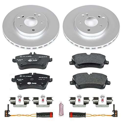 Image of Power Stop ESK3048 Front Euro-Stop Brake Kit Mercedes and 2 Front Sensor Wires For Mercedes-Benz C230 2002-2005, Mercedes-Benz C240 2001-2005 [Model Specific]