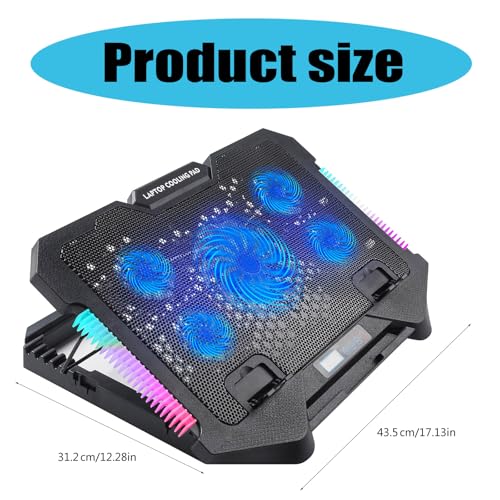 Base de refrigeración para laptops con ventiladores y luz LED miniatura 3