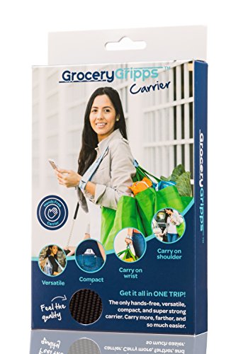 Grocery Gripps Carrier – The Ultimate Hands-Free Grocery Bag Carrier Strap, Carry Multiple