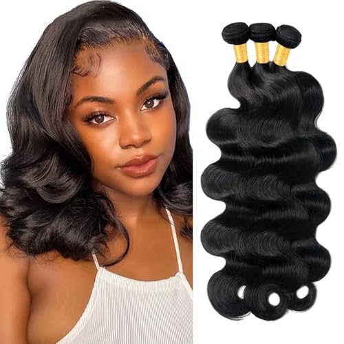 Tissage Bresilien en lot Cheveux Humain Ondulé Vierge Hair 3 Bundles Tissage Bresilien Mèches Brésilien Body Wave Human Hair Naturelle Couleur (10 12 14...