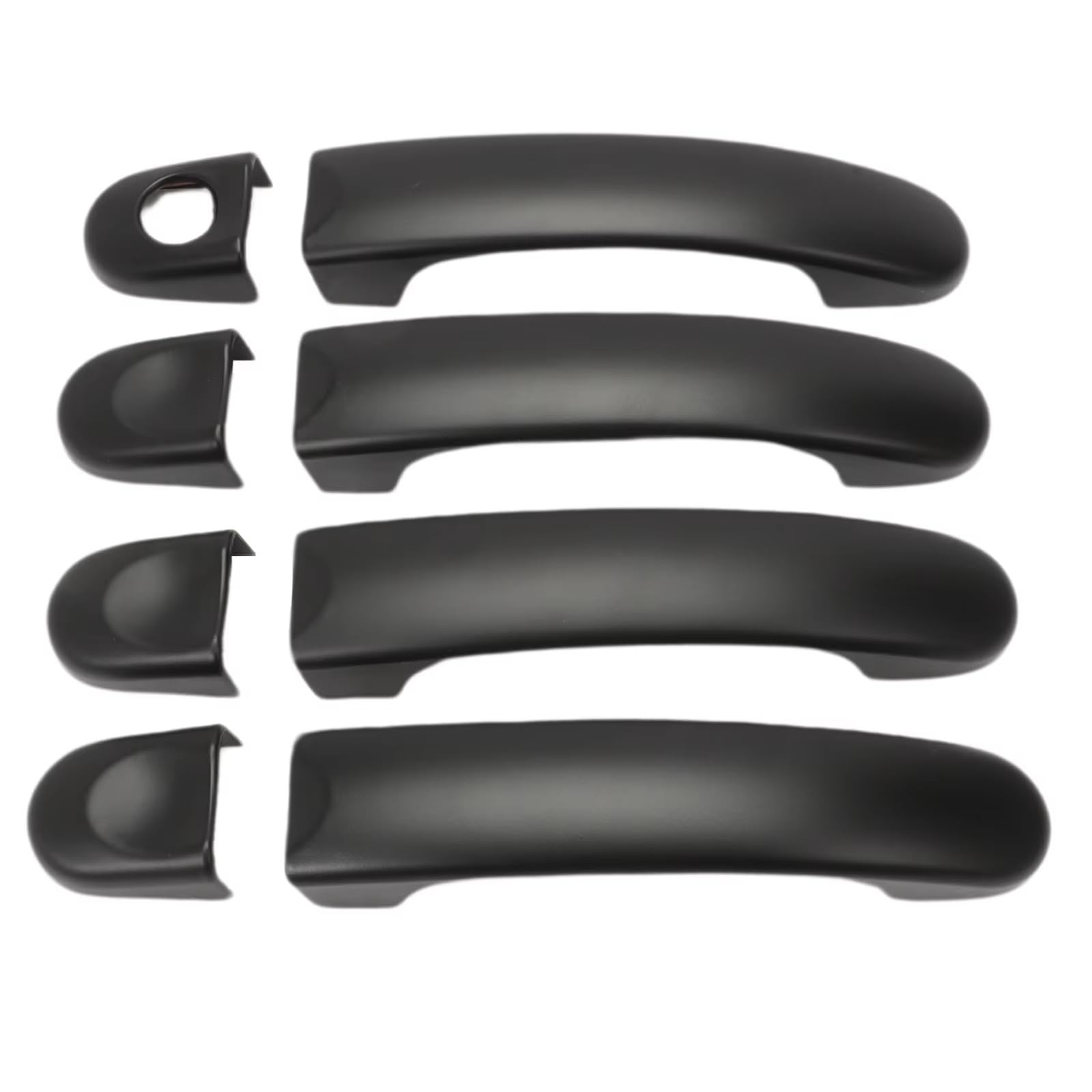 IUKMR for VW for Transport T5 T6 for Caddy Van Black Matte ABS Plastic Door Handle Cover 8PCS Car Outer Door Handle