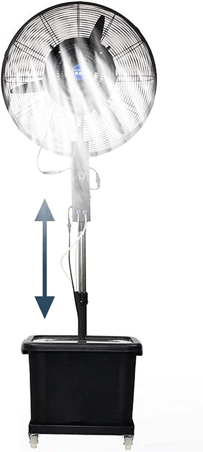 asdchZen Outdoor Misting Fan With 5 Speeds, Oscillation & 43L Tank - Cool Breeze For Patio, Backyard,80CM