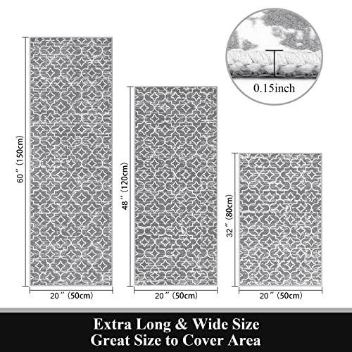 Ileading Kitchen Rugs Sets 3 Piece With Runner Soft Boho Kitchen Floor Mat Farmhouse Laundry Room Rugs And Mats Set Non Skid Washable For Kitchen Floor Office Sink Hallway #TOP5