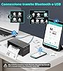 ORGBRO Stampante Etichette Spedizione Z1 Plus Bluetooth 4x6 Stampante Termica per Etichette Adesive DHL Etichettatrice per Piccole Imprese Label Printer Compatibile con Amazon, Ebay, Shopify, Nero