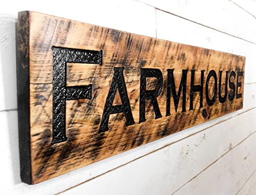 Farmhouse Sign Stained - Carved in a 48