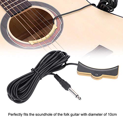 image for Dilwe Guitar Pickup, Soundhole Sound Pickup Cable Transducer for Folk 