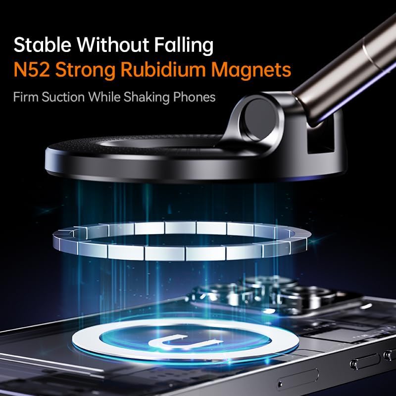 Miniatura 6 de UPTOWN Soporte magnético para teléfono de nano gel de 360 mejorado, soporte para automóvil compatible con MagSafe, ventosa ultra fuerte y agarre