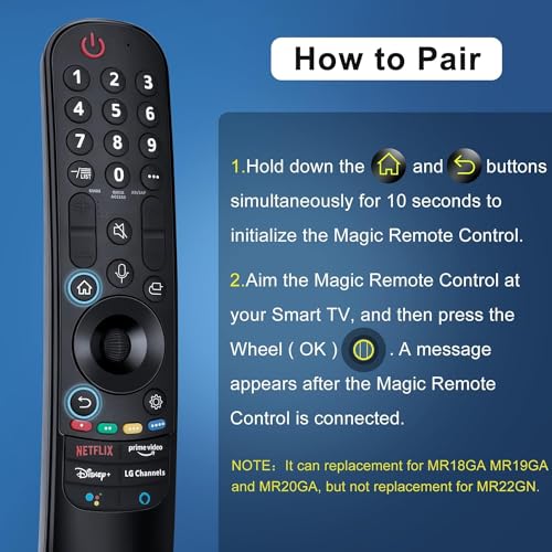 Image of ZdalaMit Compatible MR23GN Lg Tv Magic Remote Original Model AKB76043105 Suitable for Smart Android 4K FHD UHD OLED QLED 32 43 55 65 75 Inches Television