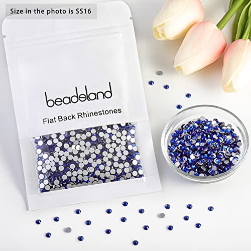 Image of Beadsland Flat Back Crystal Rhinestones,Sapphire, SS16, 1440pcs