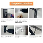 Heavy Duty Closet Rod & Shelf Brackets Clothes Hanger Pole Support Bracket Black 3 Pack - Image 3