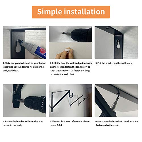 Heavy-Duty-Closet-Rod-Shelf-Brackets-Clothes-Hanger-Pole-Support-Bracket-Black-3-Pack