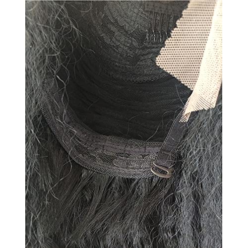 Perruque synthétique de 61 cm haute densité texturée ombré brun de qualité supérieure - 6
