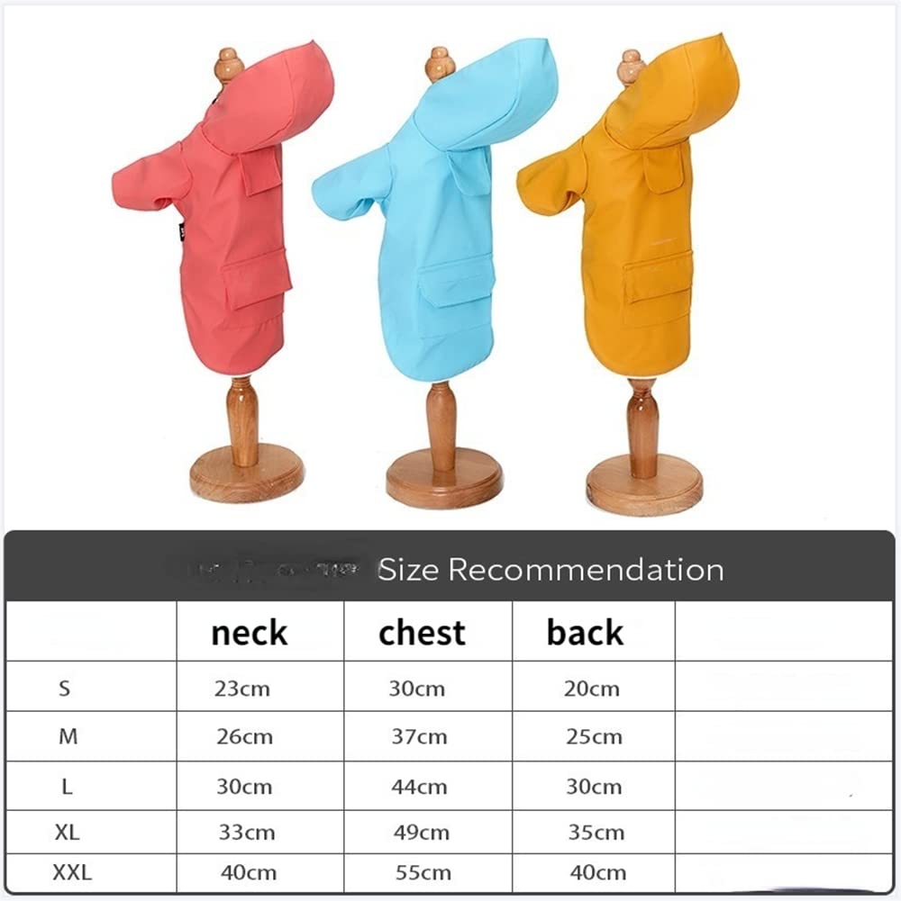 Chubasquero para Perros, Poncho Impermeable con Capucha for Perro, Ropa de Dos Patas, Chaqueta, for Cachorros y Perros Grandes(Blue,XL)