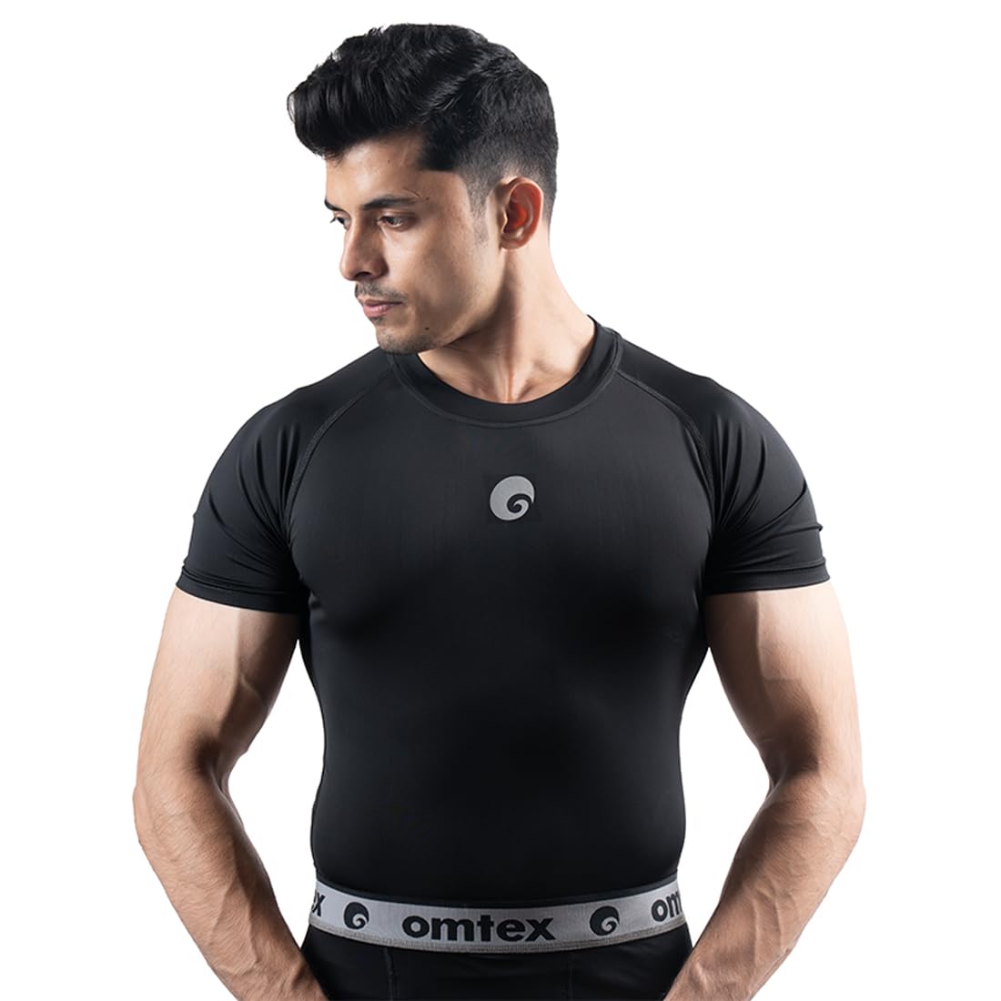 omtex Core Compression Half Sleeve Men's Athletic Top | Muscle Support | Performance Fit | Ideal for Gym, Running & Sports-picture-16