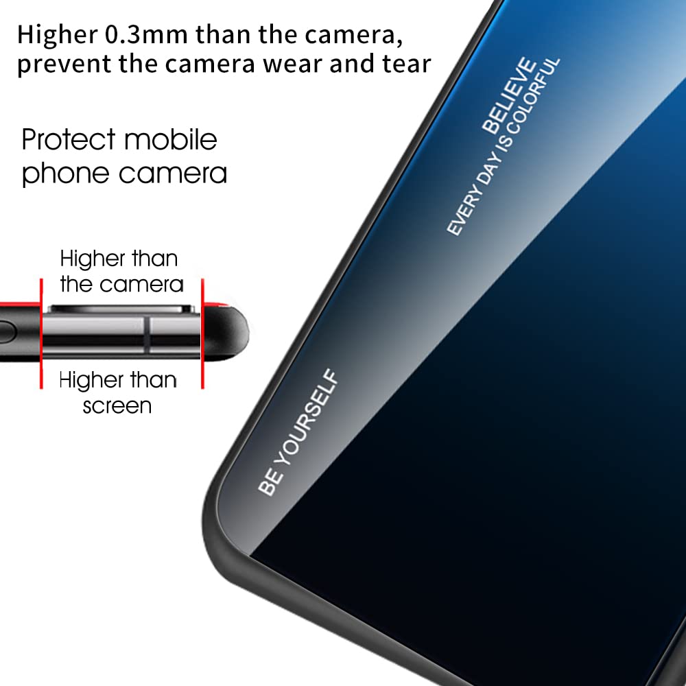 Custodia Per Honor X8a / X8 5G – Cover Posteriore In Vetro Sfumato Con Effetto Stellato – Sottile E Protettiva