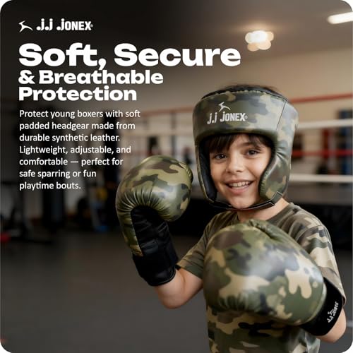 Image of JJ Jonex Sports Kids Boxing Punching Bag Set - Heavy Boxing Bag, Gloves, MMA, Home Gym & Martial Arts Training Equipment | for Boys & Girls for Age 3 4 5 6 7 8 Years | Camouflage Color |