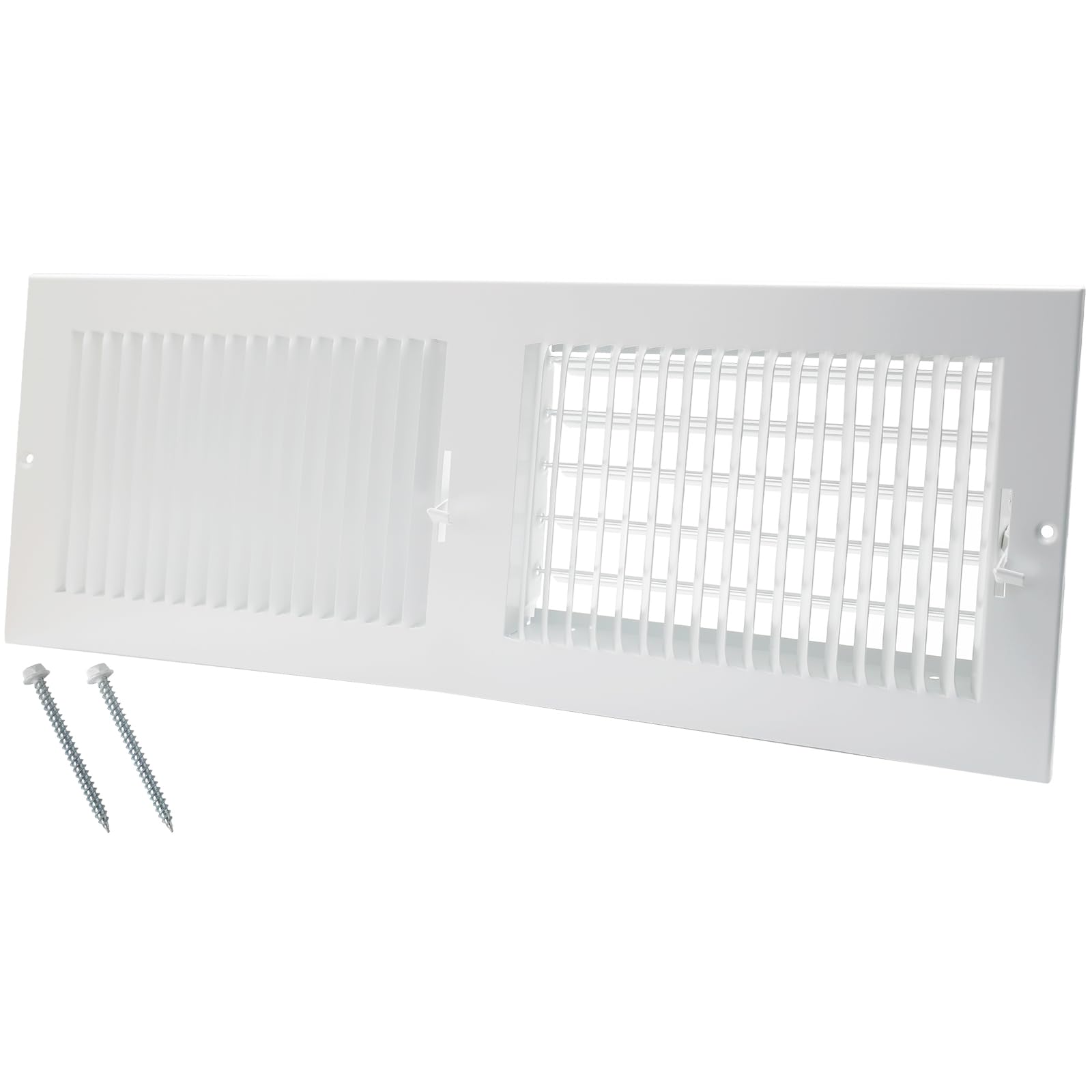 20 x 6 Inch [Duct Opening] Air Vent Covers for Wall or Ceiling - High Airflow 2 Way Steel Ventilation - Adjustable Wall/Ceiling Register, 21-3/4 Inch x 7-3/4 Inch [Overall Dimensions]