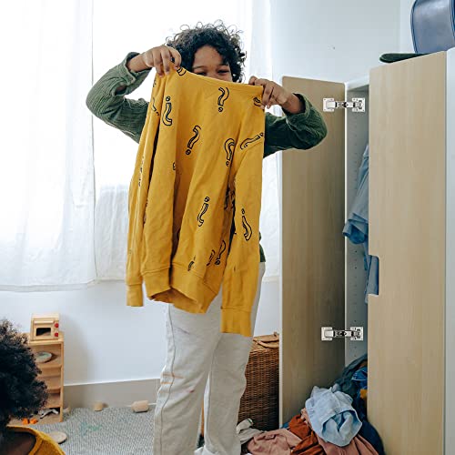 170 Degree Hinges Frameless Cabinet Door Hinges Hidden Hydraulic Adjustable Mounting Hinges Soft Closing Stainless Steel Buffer Damping Wardrobe, 1 Pair (Full Coverage) #TOP2