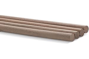 Wooden Dowels 36 Inch Long, 4 Pcs Walnut Wood Dowels for Crafts