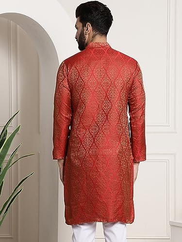 Image of SOJANYA (Since 1958 Men's Silk Blend Designer Long Kurta