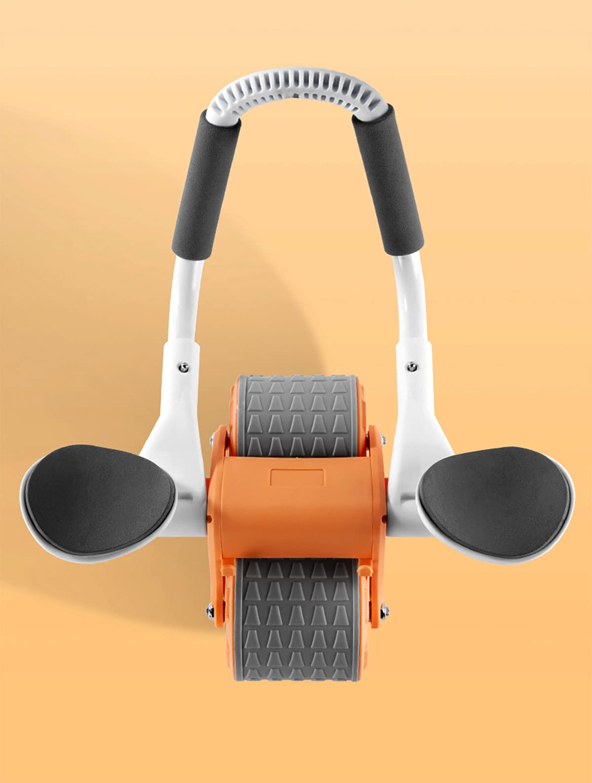 Upgrade Bauchmuskel-Roller-Trainingsgerät mit Ellenbogenstütze, automatisches Rückprall-Bauchrad, Bauchmuskeltraining für Zuhause, Fitnessstudio, Doppelrad-Bauchmuskelroller für Core-Workout