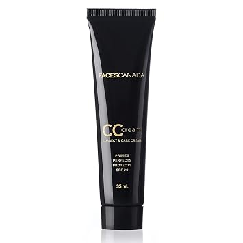 FACESCANADA CC Cream | Primes, Perfects & Protects with SPF 20 | Lightweight Color Correcting Cream for Natural Coverage | Evens Tone, Conceals & Hydrates Skin | 1.18 Fl Oz 35ml