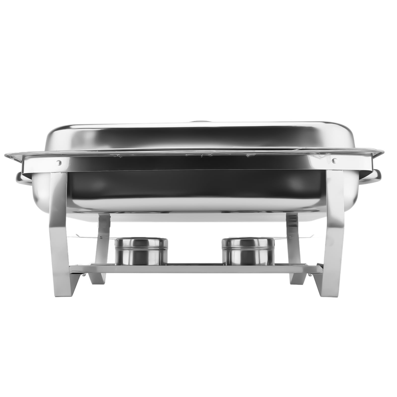 Pssopp Juego de Recipientes para Buffet, Calienta Platos con Borde Redondeado Seguro, for Bufés y Banquetes (2 piezas) | Acero inoxidable, diseño desmontable, plegable, calienta comidas buffet