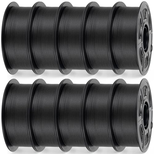 Image of IEMAI Carbon Fiber PETG Filament 1.75mm Bundle 10KG, Matte Black PETG-CF 3D Printer Filament with Dimensional Stability & Low Warpage, High Stiffness, Heat Resistant, Easy Print