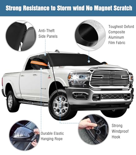 Image of YeewayVeh Car Windshield Cover for Ram 1500 /2500 /3500 (2018-2025)