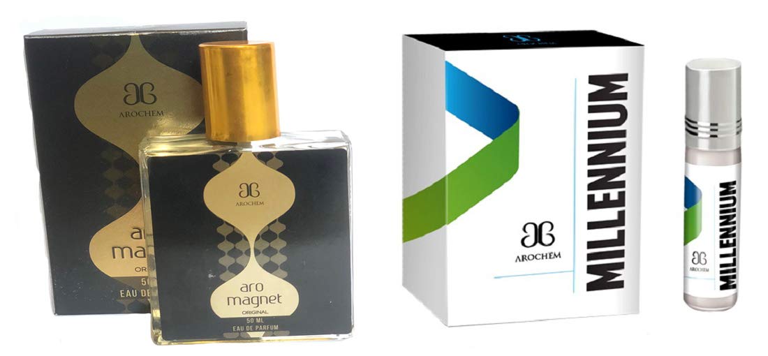 Arochem Aro Magnet Perfume And millennium Attar Long Lasting Combo For Men  Women