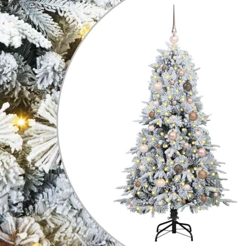 Árbol de Navidad artificial de 150 cm blanco con ramas articuladas 3