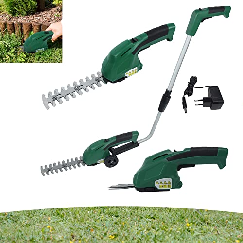 LZQ Akku Heckenschere Elektrisch Grasschere Rasenkantenschneider mit stiel...