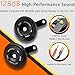 AutoHornix 1 Pair Black High & Low Universal 12V 4A 90MM Disc Horn Compatible with SUVs Bike Boat Motorcycles Off-Road ATVs Car Trucks Waterproof horn