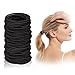 Vincerlo Elastique Cheveux – Lot de 100 Pièces Résistants en Nylon et Caoutchouc 2mm Attaches Cheveux pour Femmes Hommes et Enfants, Noir